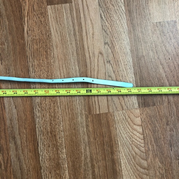 Women's blue leather belt - Picture 5 of 5